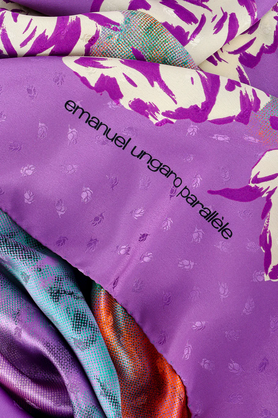 Abstract Floral Silk Scarf - Image 9