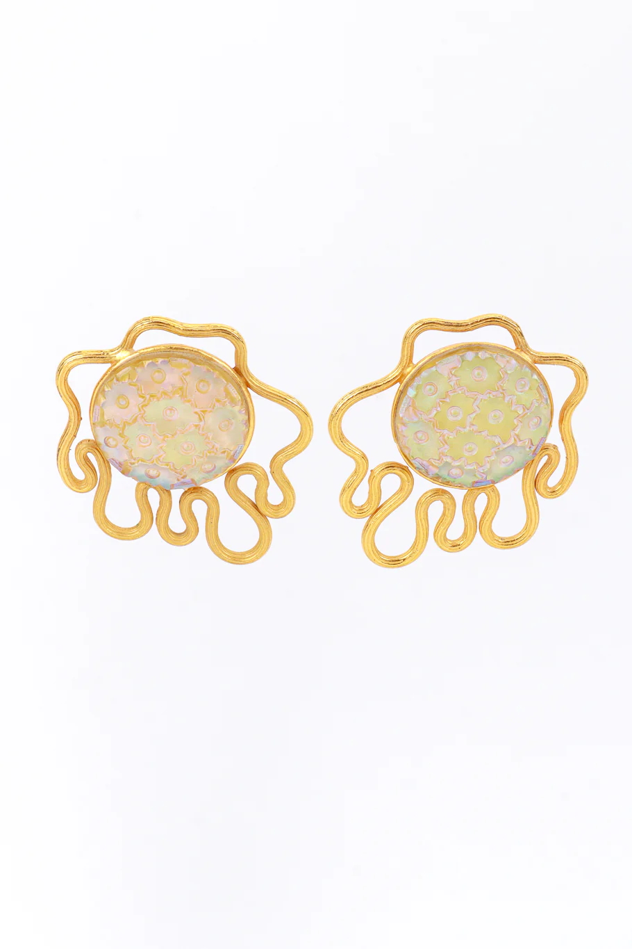 Abstract Flower Earrings - Image 3