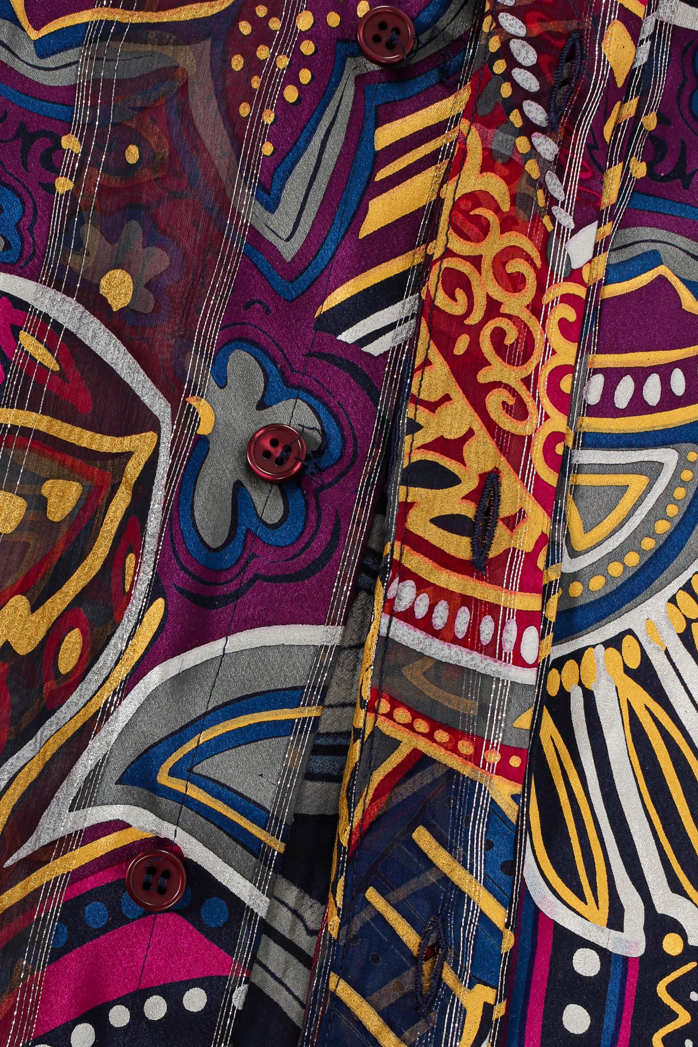 Silk Abstract Geo Floral Dress - Image 15