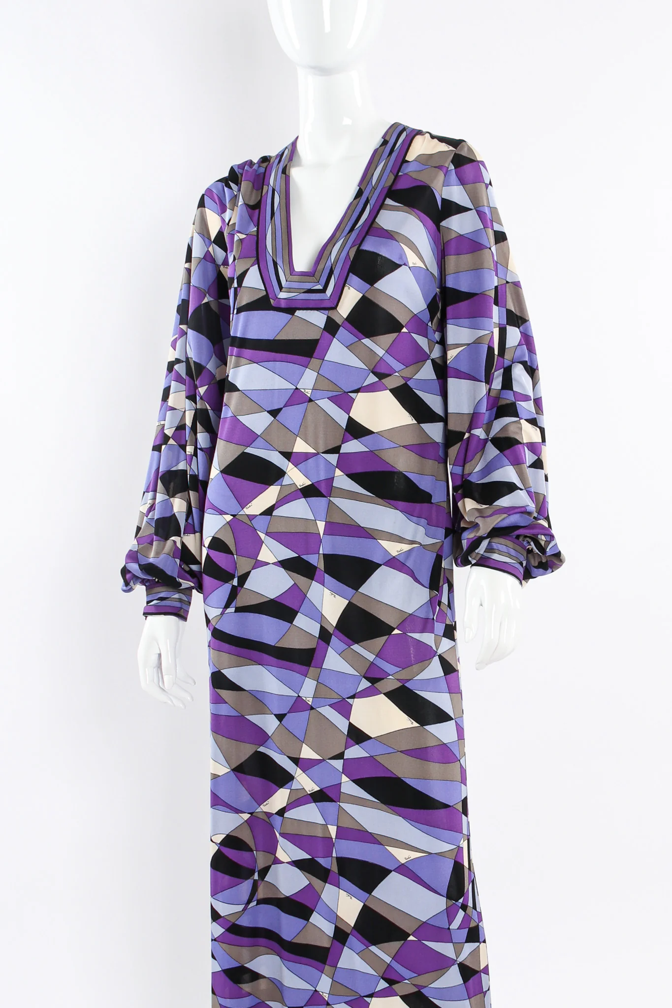 Abstract Geo Print Column Dress - Image 4