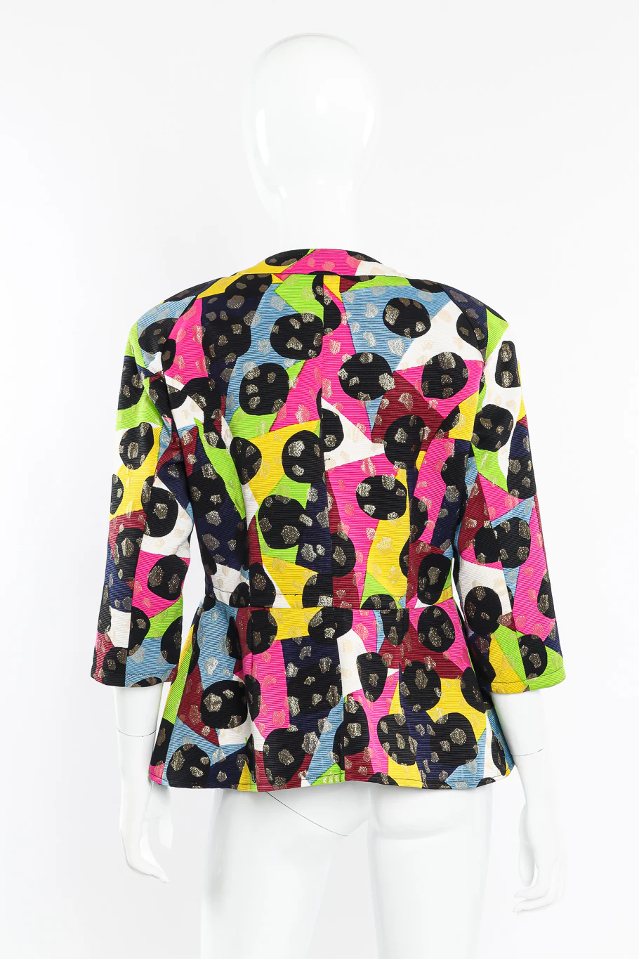 Abstract Grosgrain Peplum Jacket - Image 3