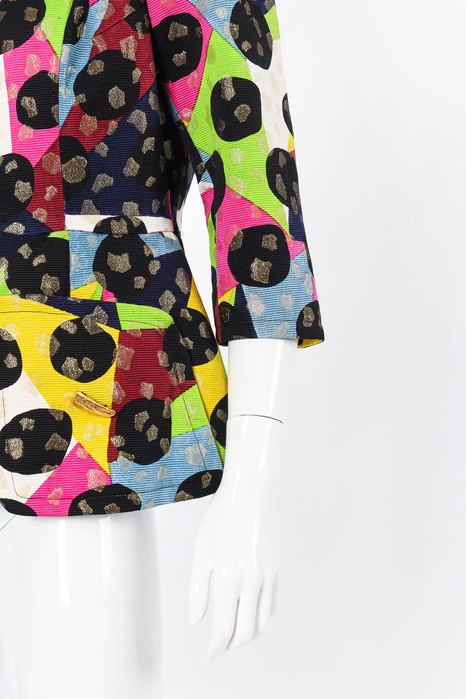 Abstract Grosgrain Peplum Jacket - Image 4