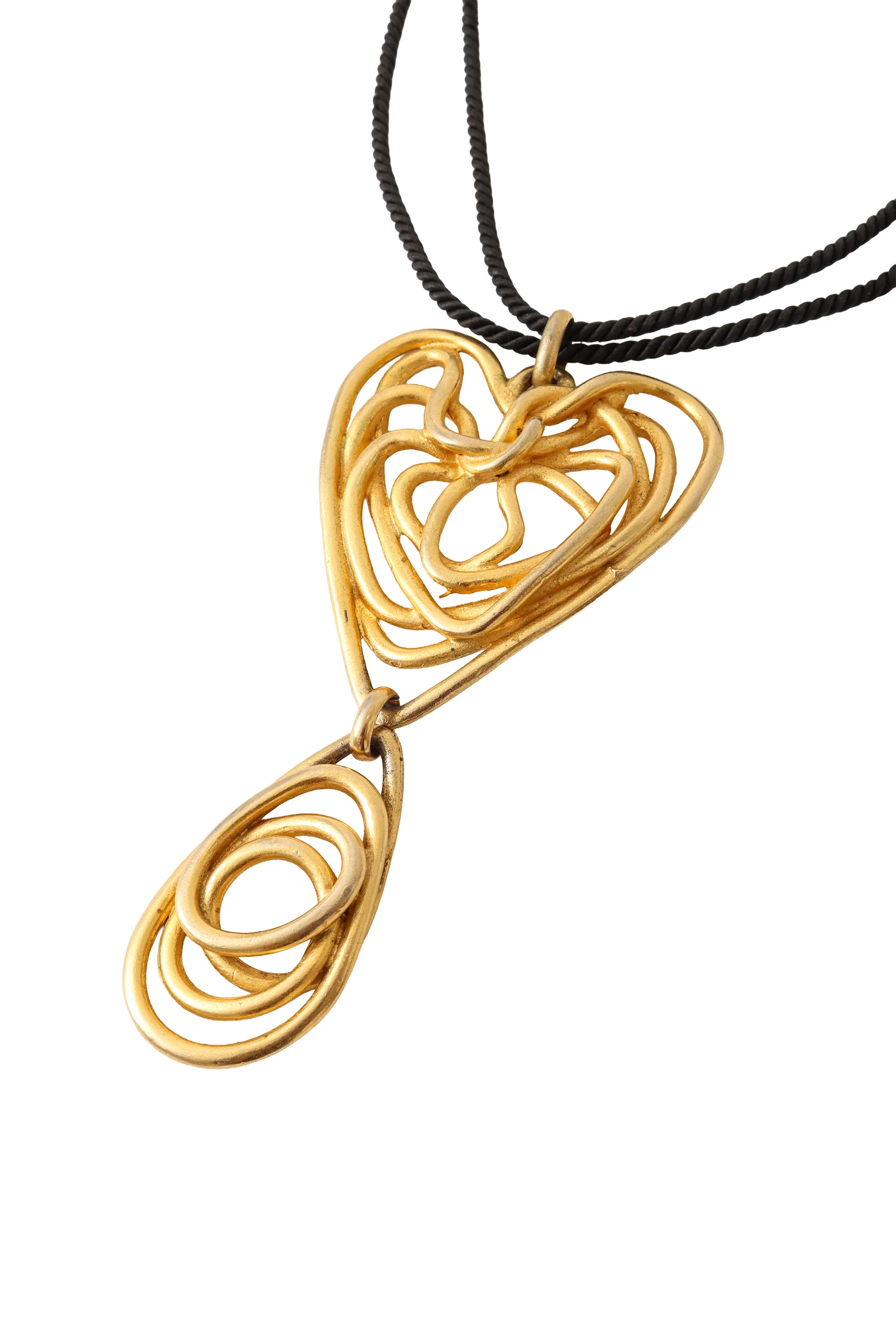 Abstract Heart Drop Necklace - Image 3