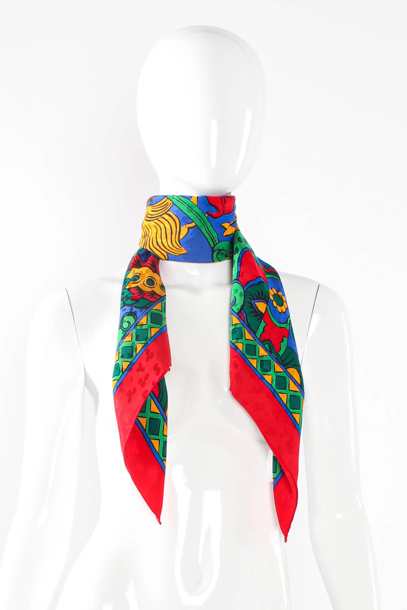 Abstract Illustration Print Scarf - Image 3