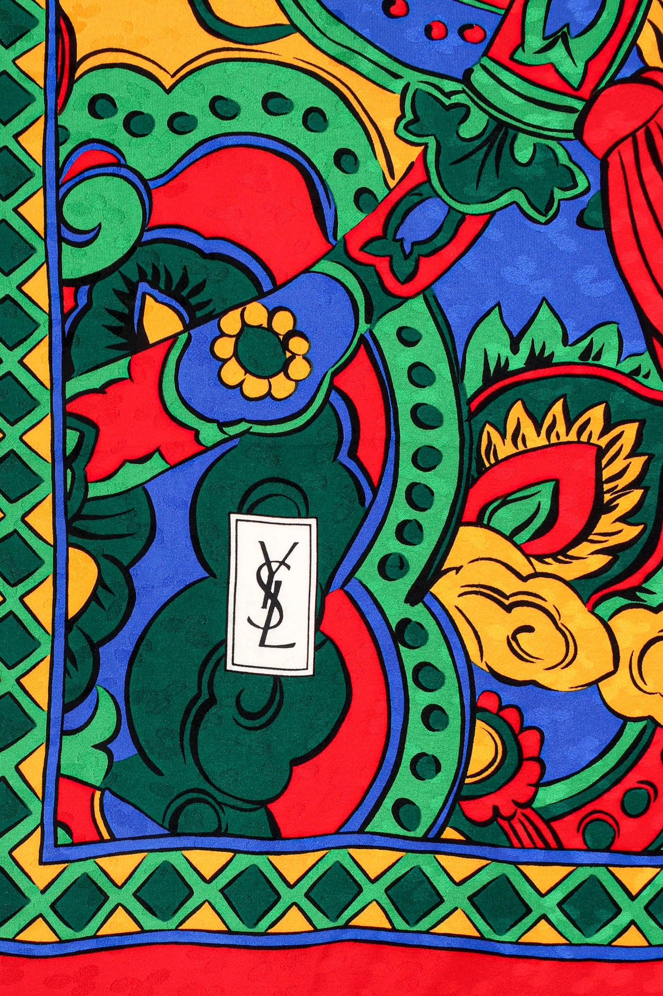 Abstract Illustration Print Scarf - Image 8