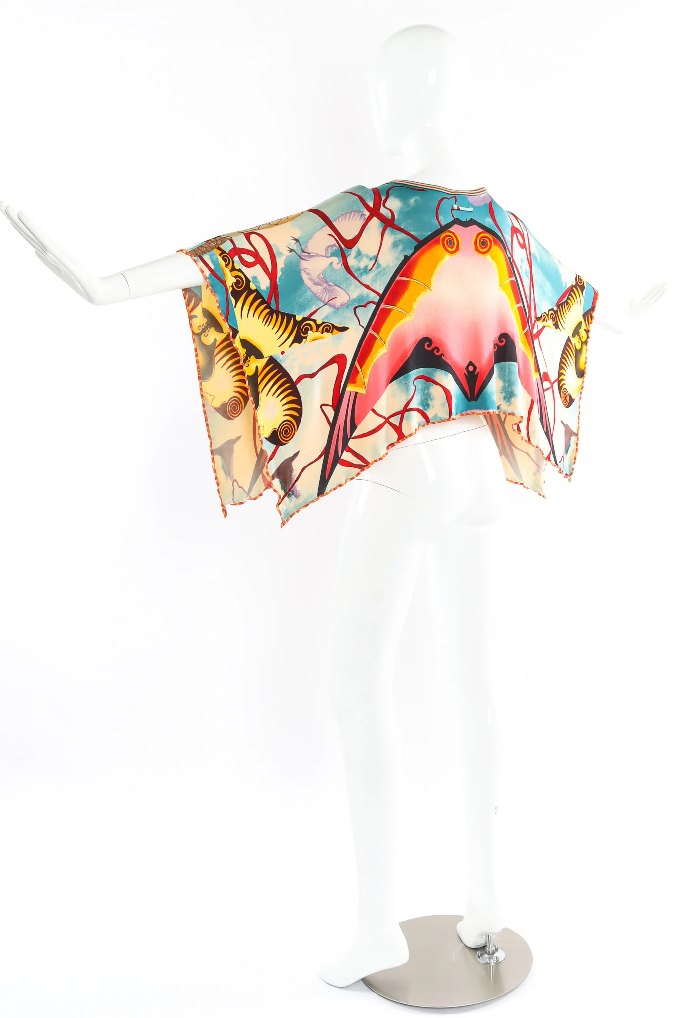 Abstract Kite Poncho Top - Image 6