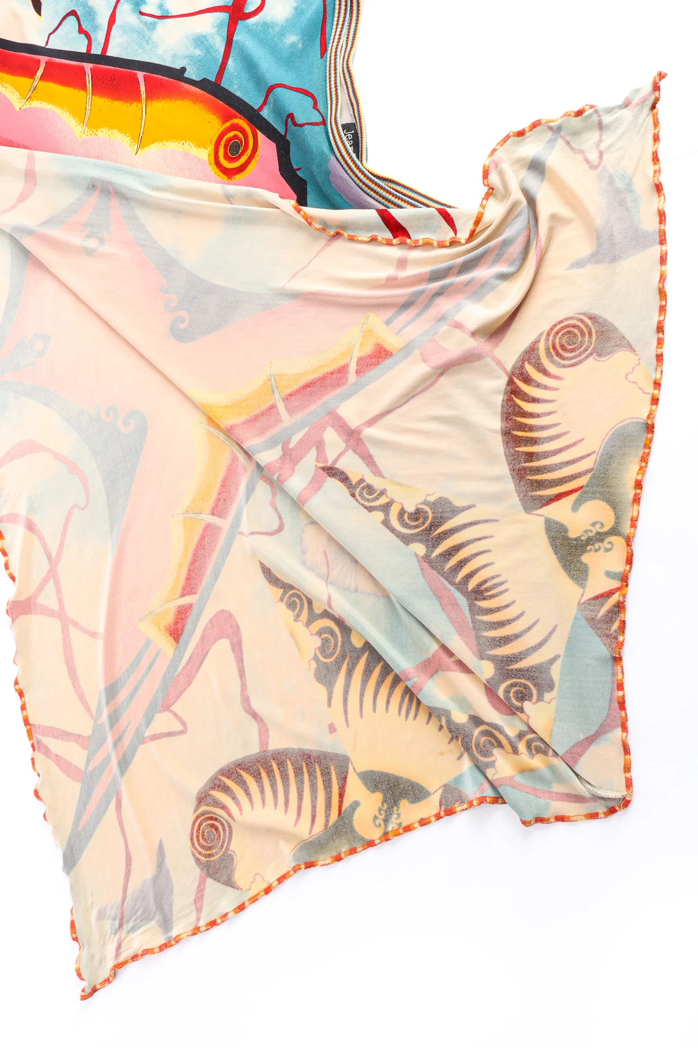 Abstract Kite Poncho Top - Image 9