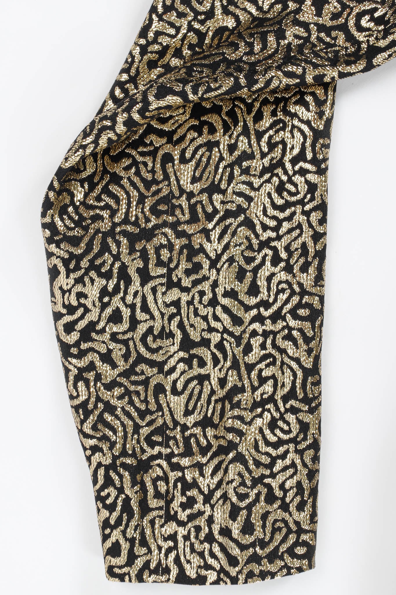 Abstract Lamé Open Wrap Blouse - Image 6