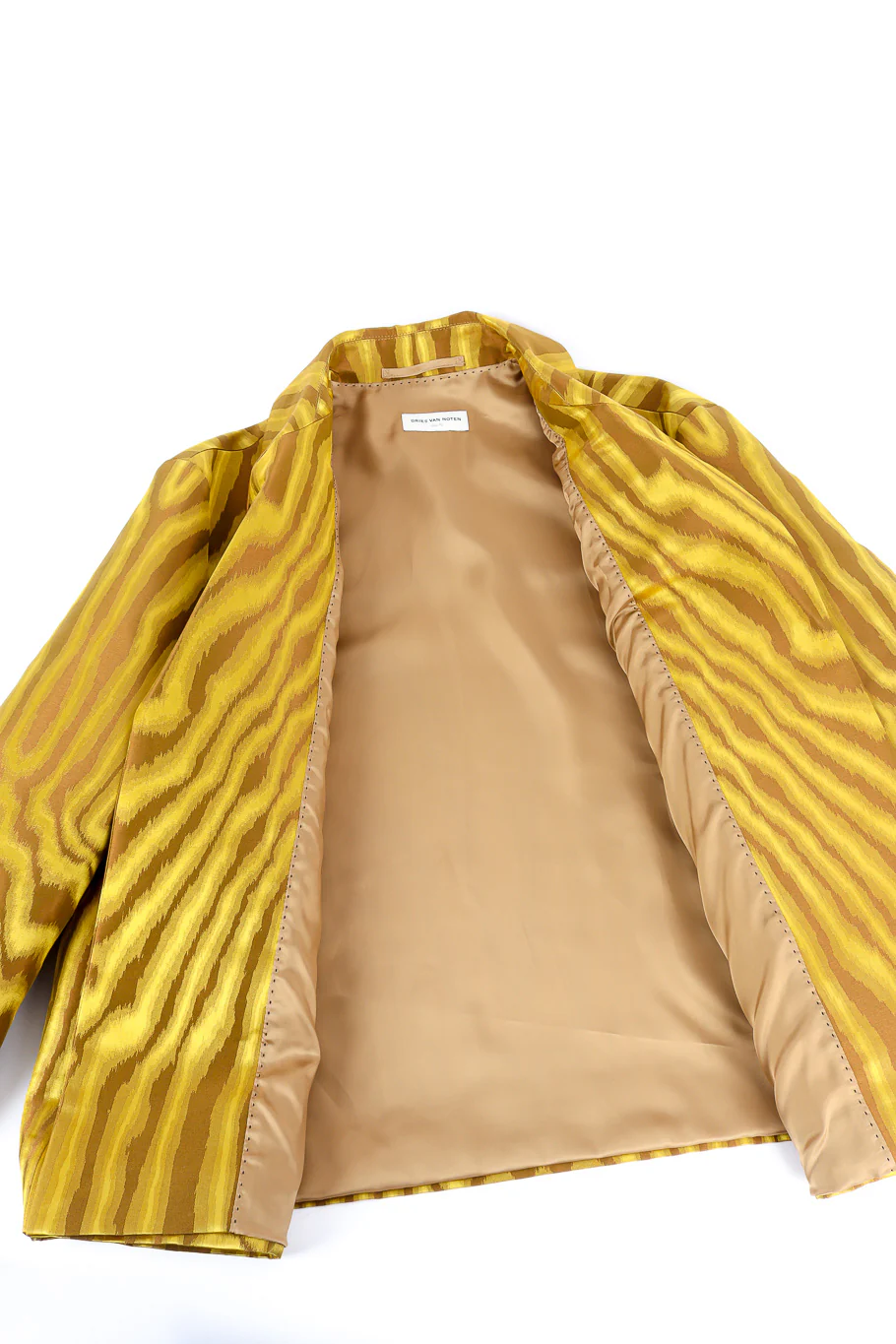 Abstract Moire Woodgrain Cropped Jacket - Image 5