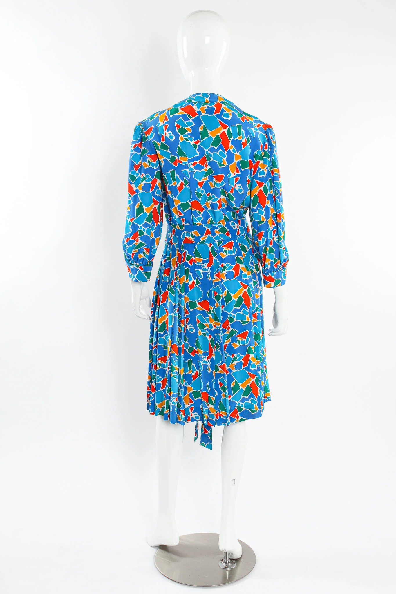 Abstract Mosaic Print Dress - Image 4