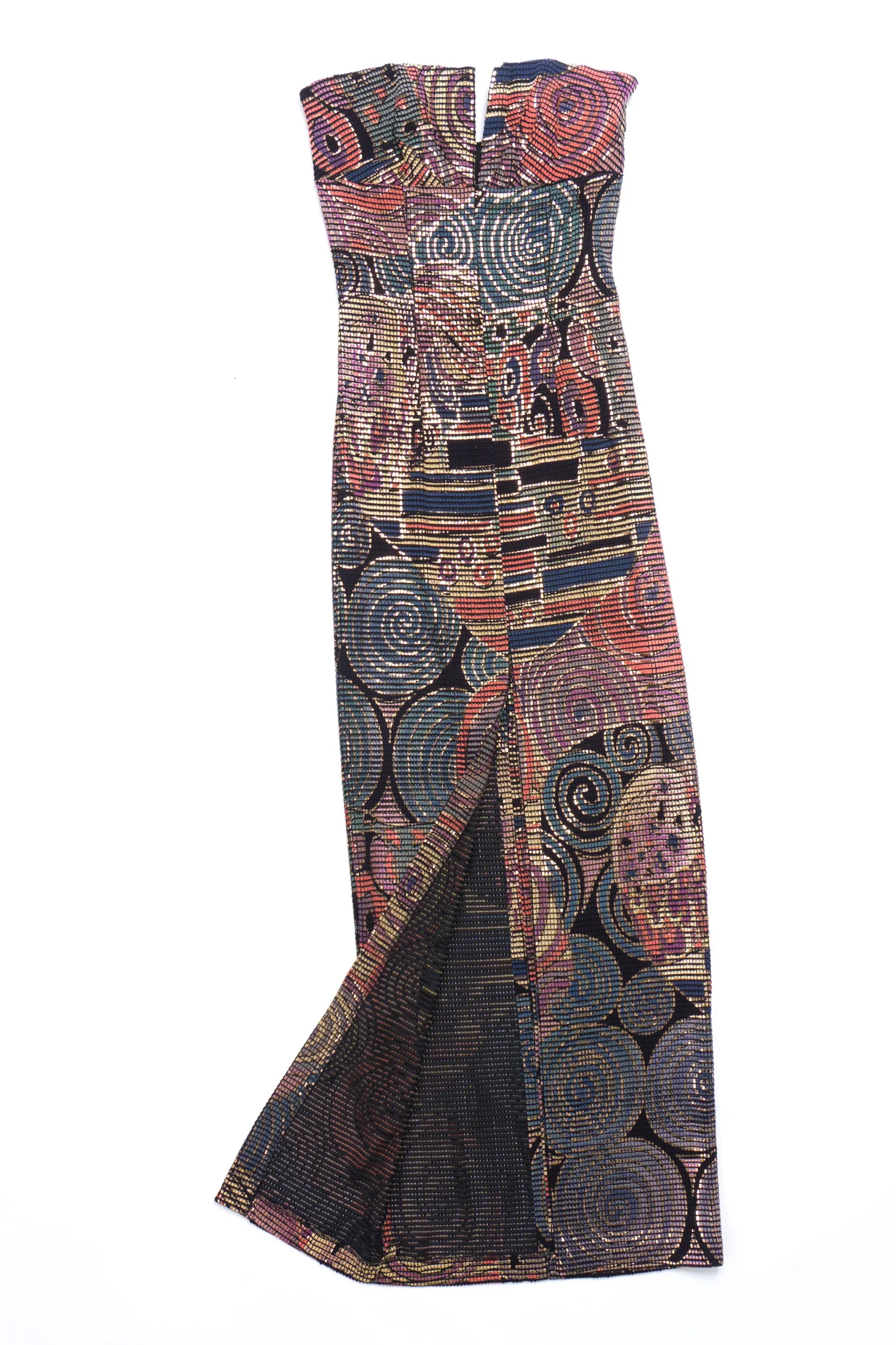 Abstract Mosaic Strapless Column Gown - Image 14