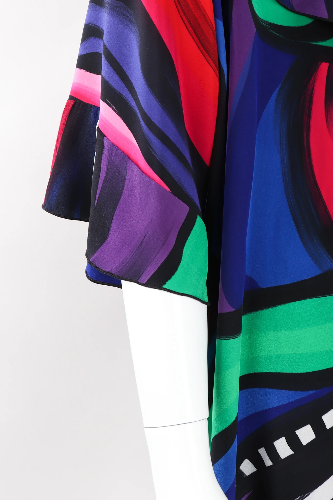 Abstract Painted Silk Jacket - Image 10