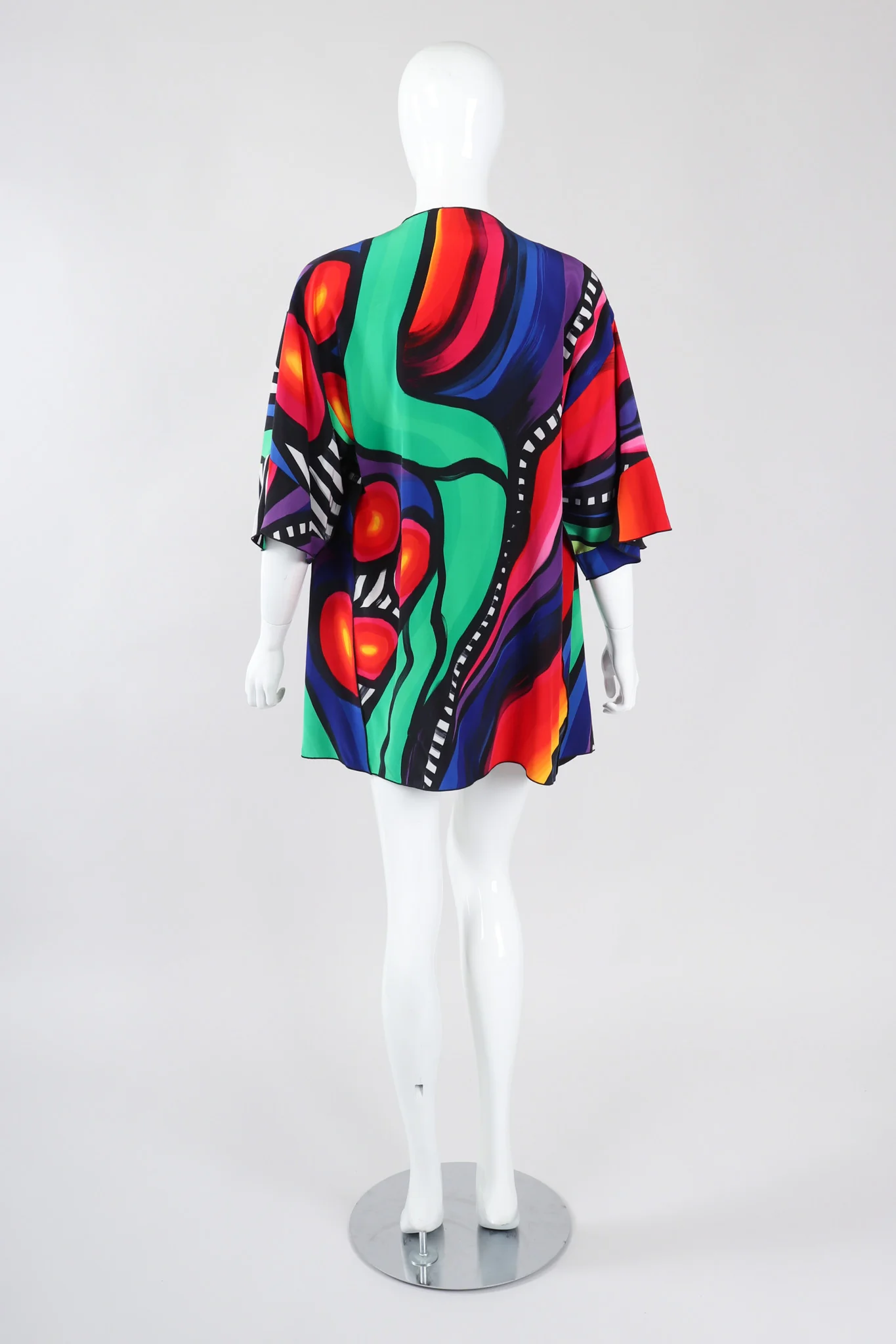 Abstract Painted Silk Jacket - Image 7