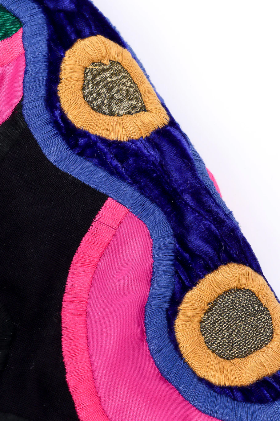 Abstract Patchwork Cropped Jacket - Image 5