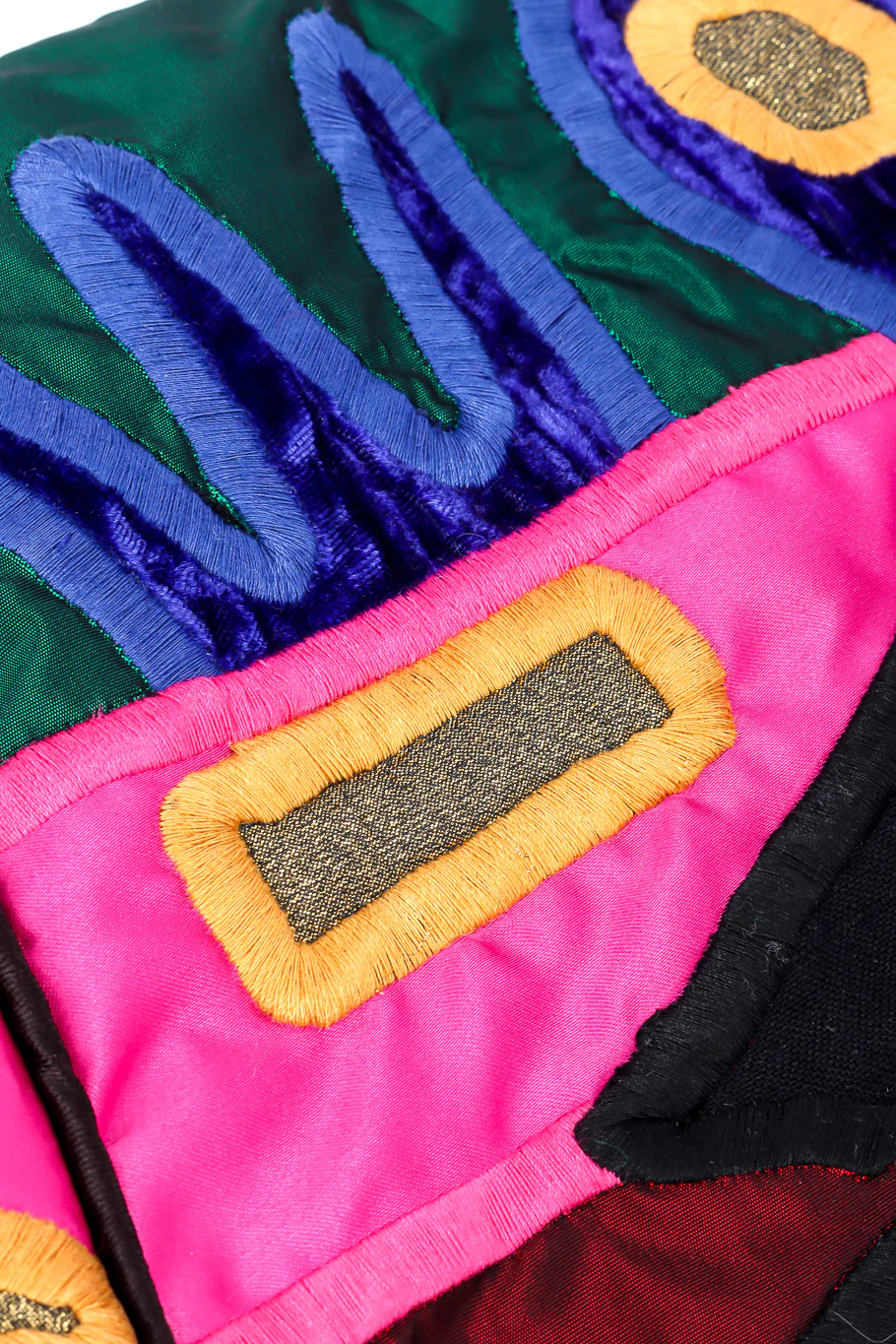 Abstract Patchwork Cropped Jacket - Image 6