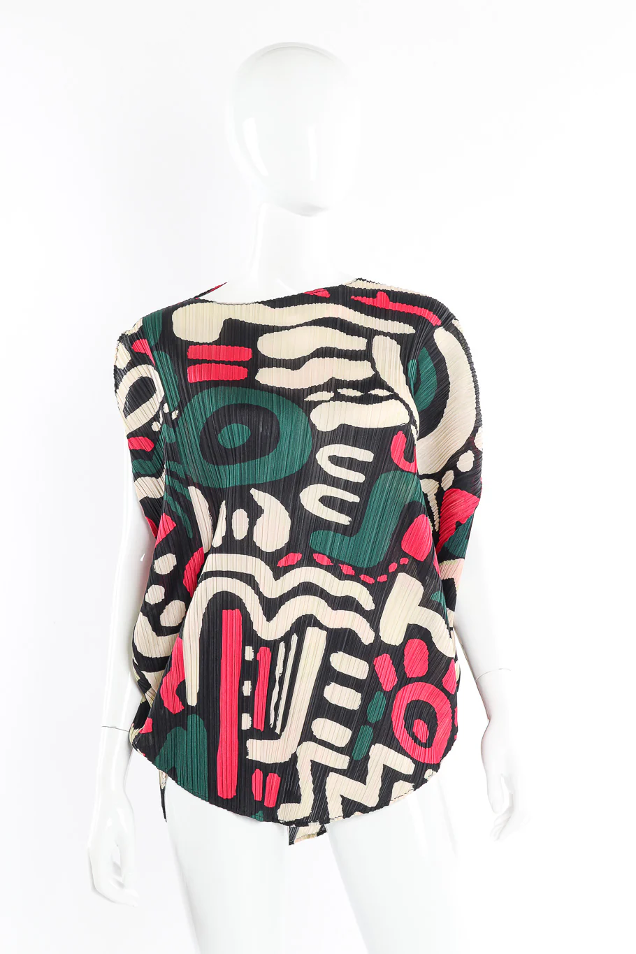 Abstract Pleated Oval Top