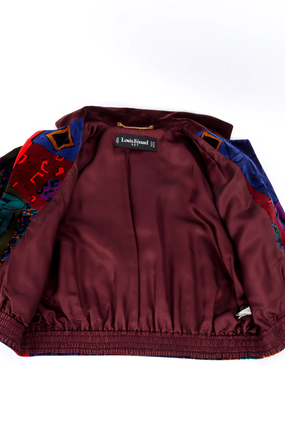 Abstract Print Velvet Jacket - Image 9