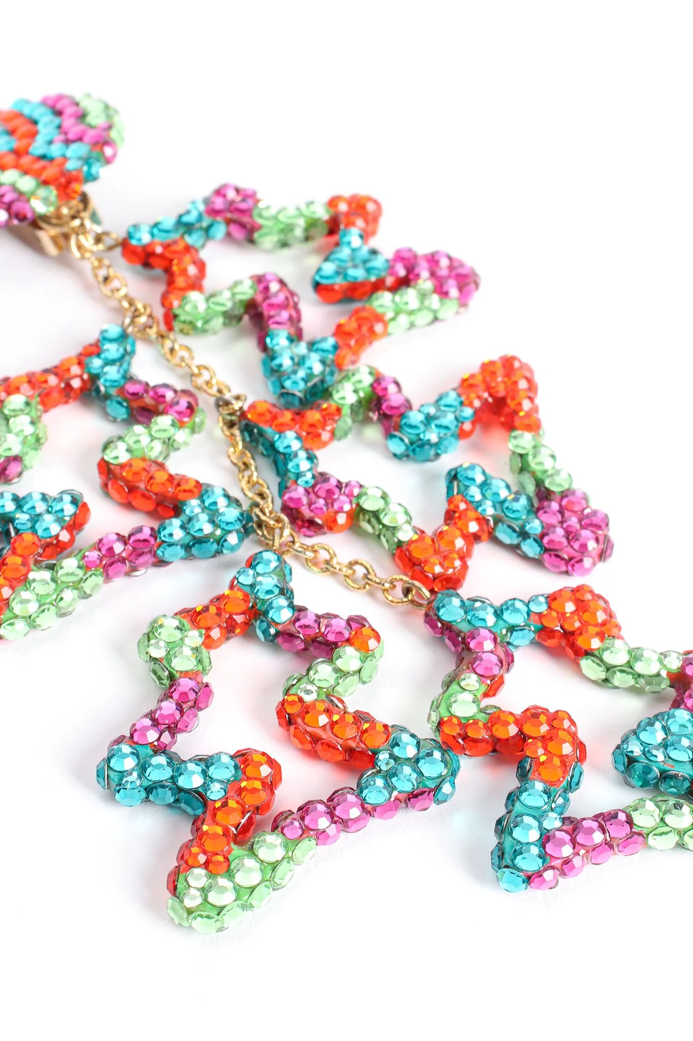 Abstract Rhinestone Drop Earrings - Image 6