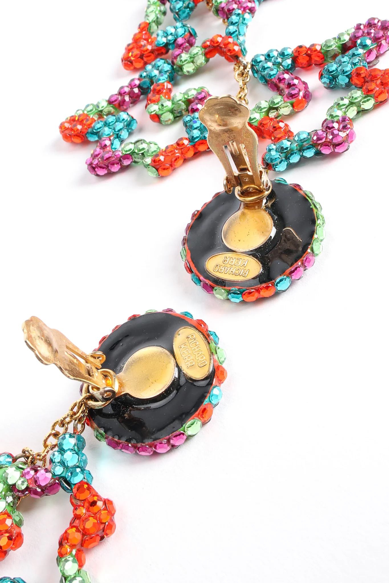 Abstract Rhinestone Drop Earrings - Image 8