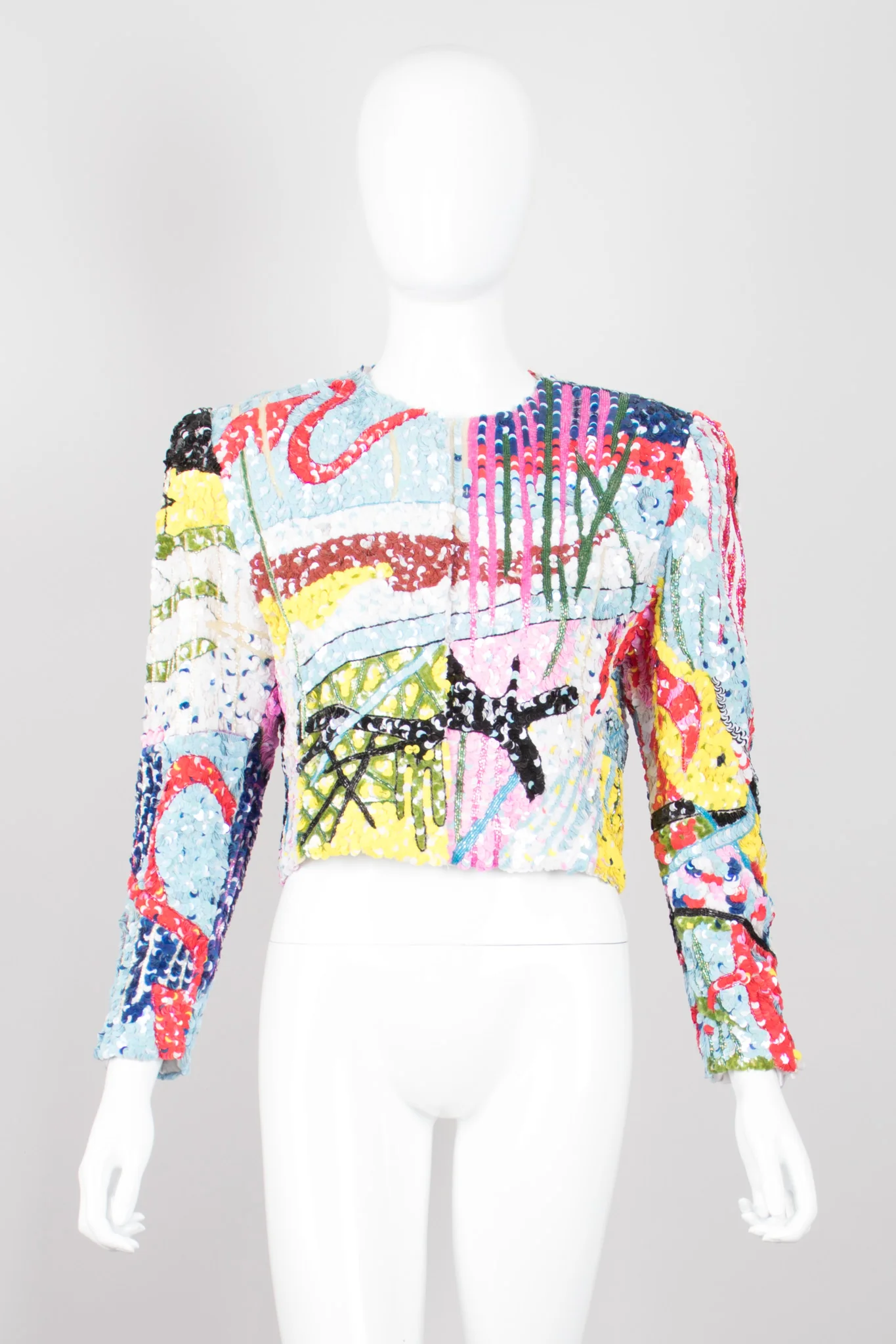 Abstract Sequin Jacket - Image 2