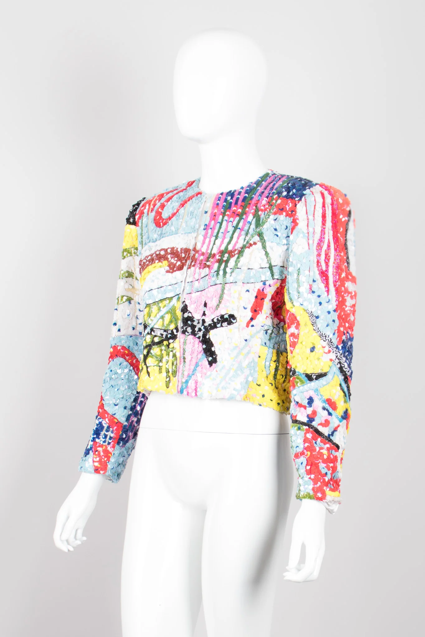 Abstract Sequin Jacket - Image 3