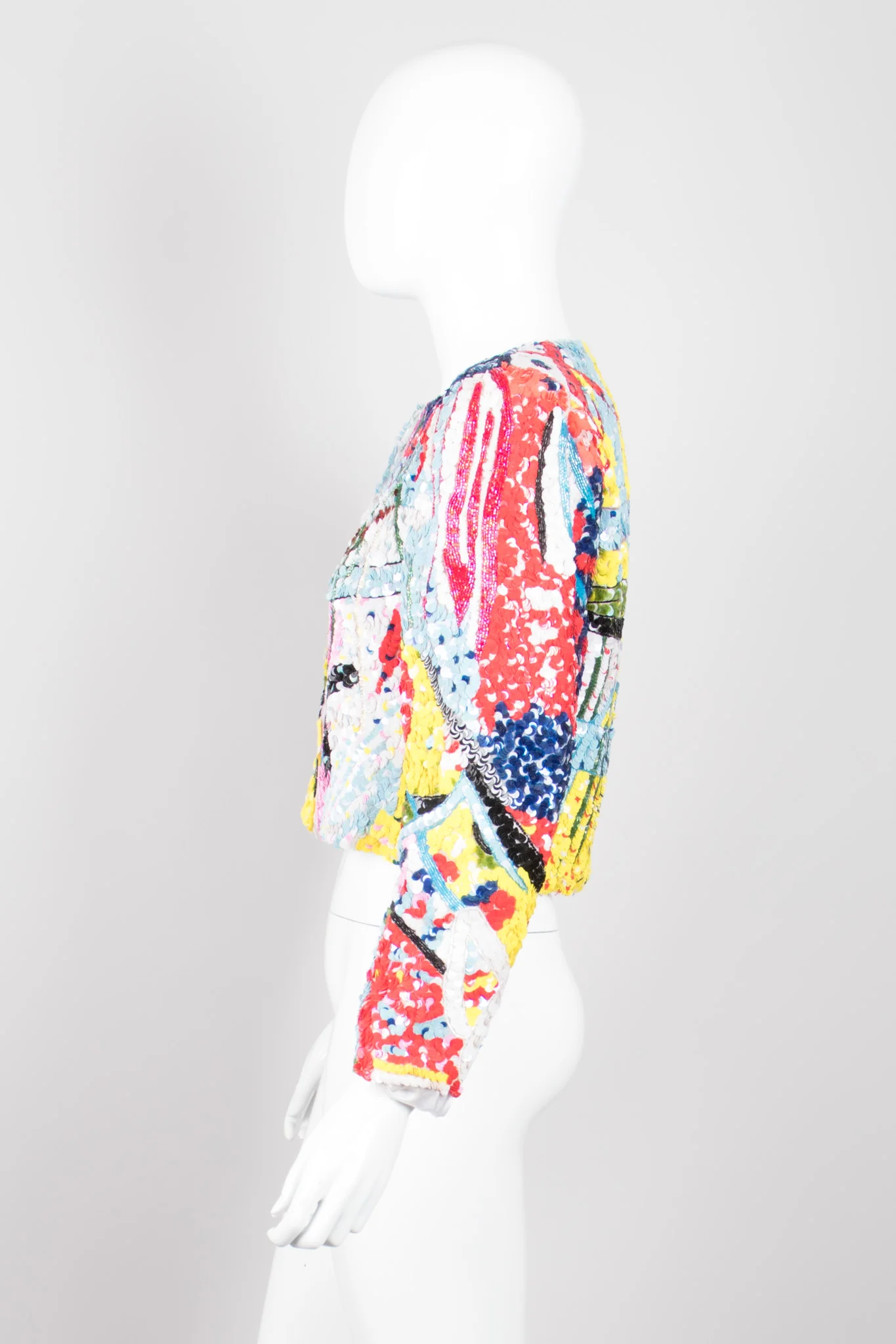 Abstract Sequin Jacket - Image 4