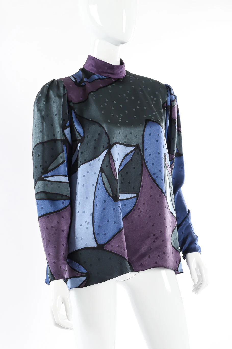 Abstract Silk Parachute Blouse - Image 2