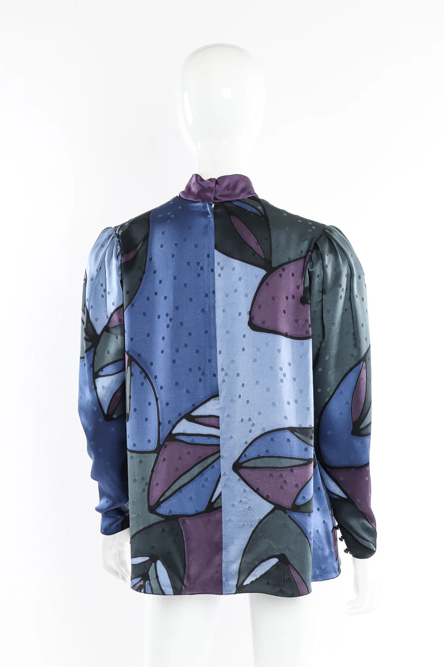 Abstract Silk Parachute Blouse - Image 4