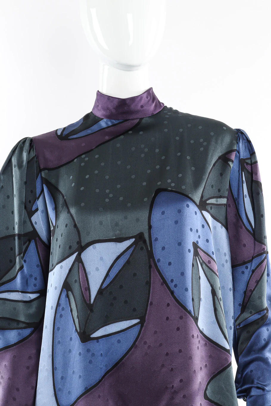 Abstract Silk Parachute Blouse - Image 5