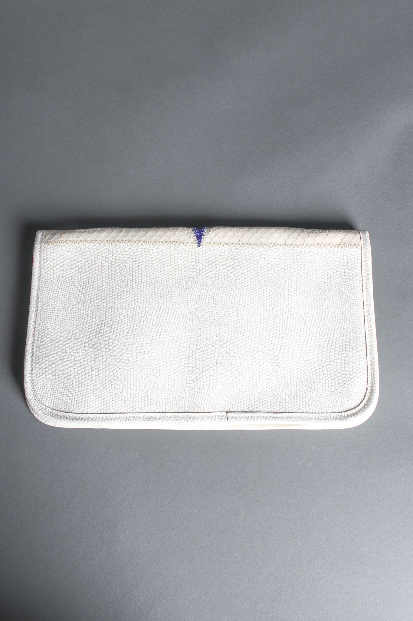 Abstract Snake Leather Envelope Clutch - Image 5