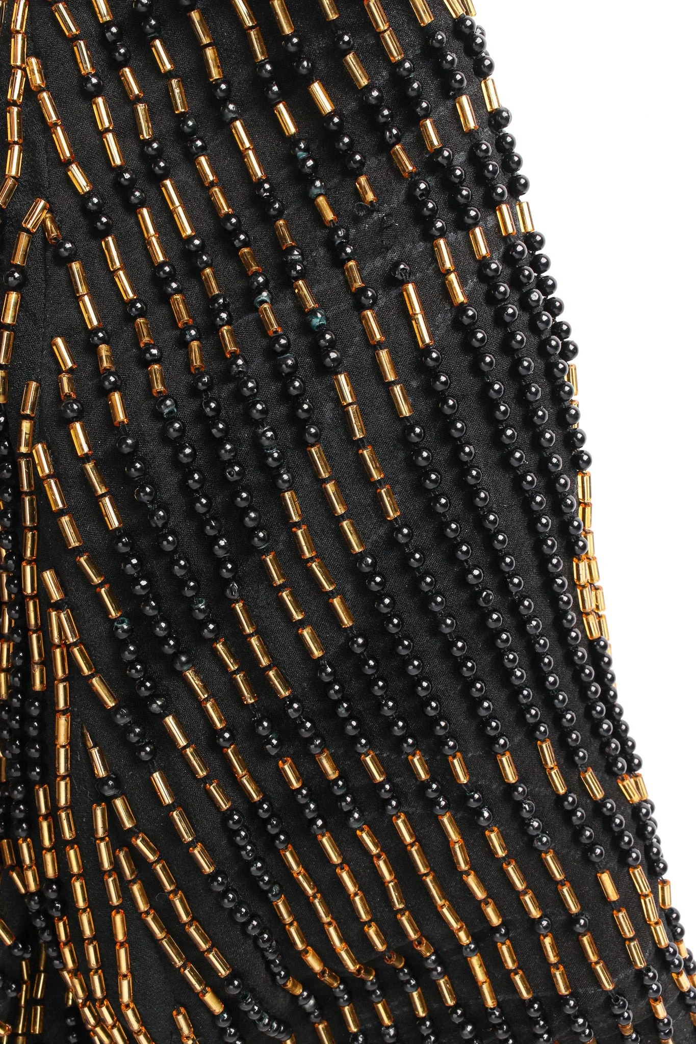 Abstract Swirl Beaded Silk Dress - Image 13