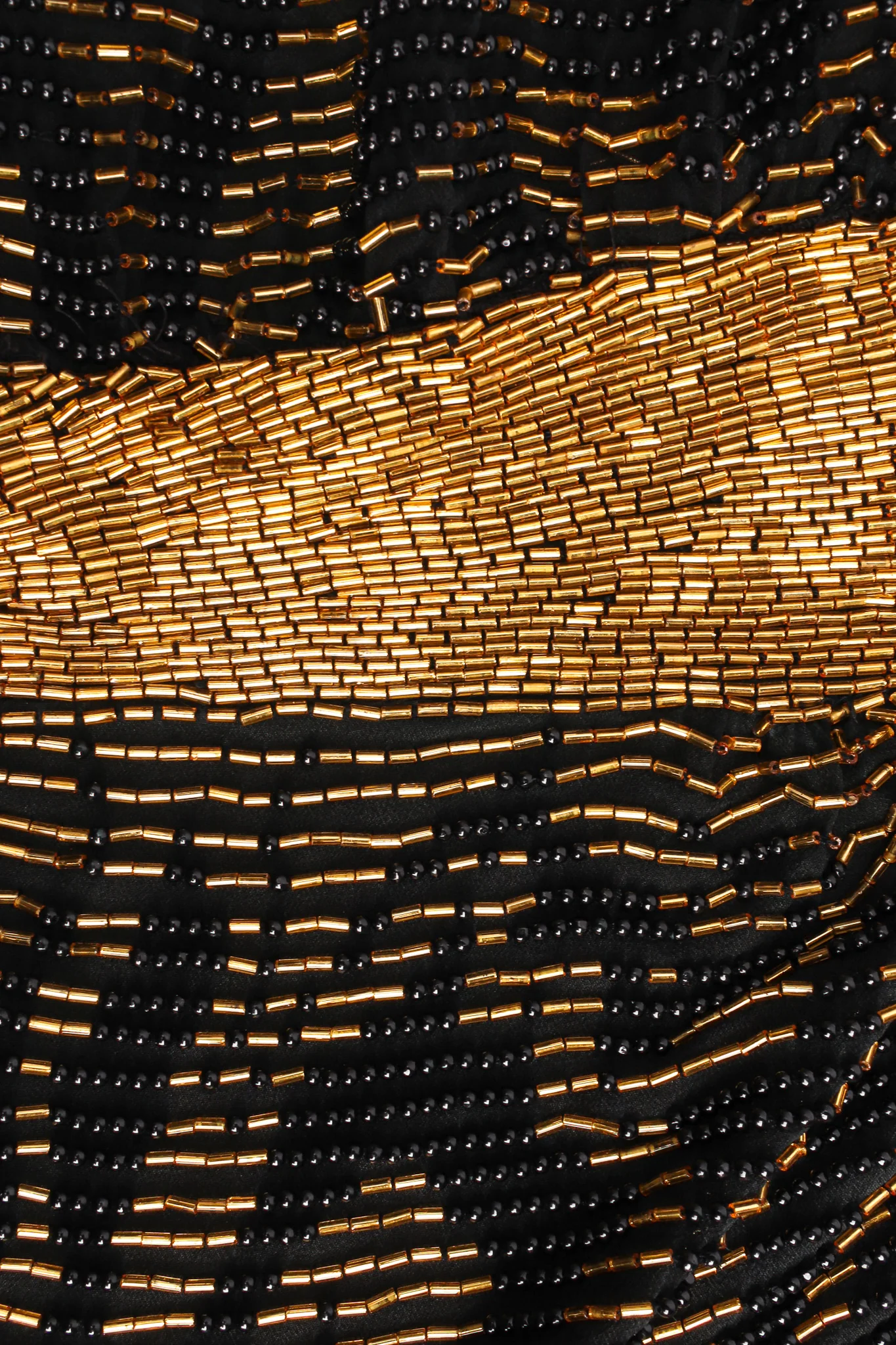 Abstract Swirl Beaded Silk Dress - Image 6
