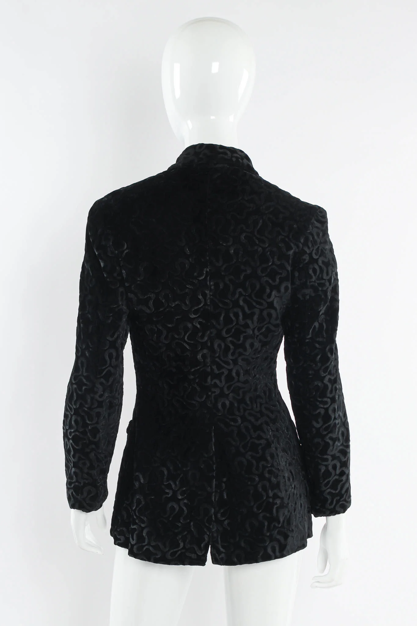 Abstract Swirl Burnout Velvet Blazer - Image 3
