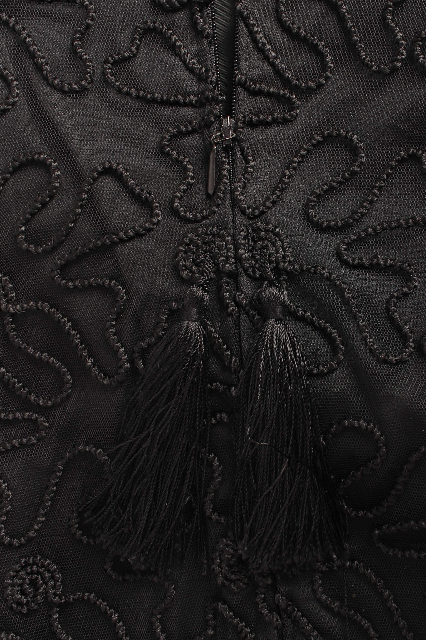 Abstract Embroidered Tassel Dress - Image 8