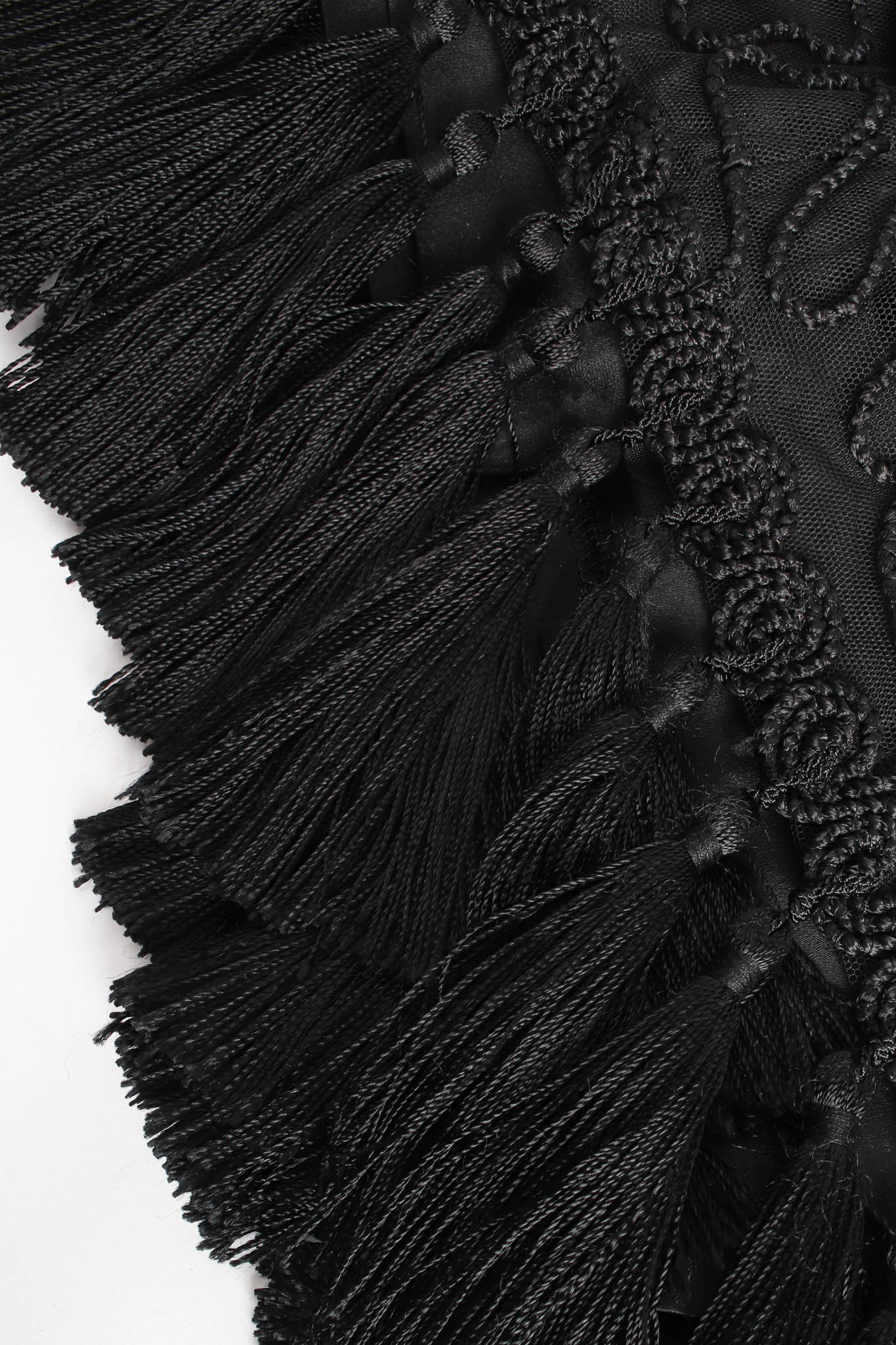 Abstract Embroidered Tassel Dress - Image 9