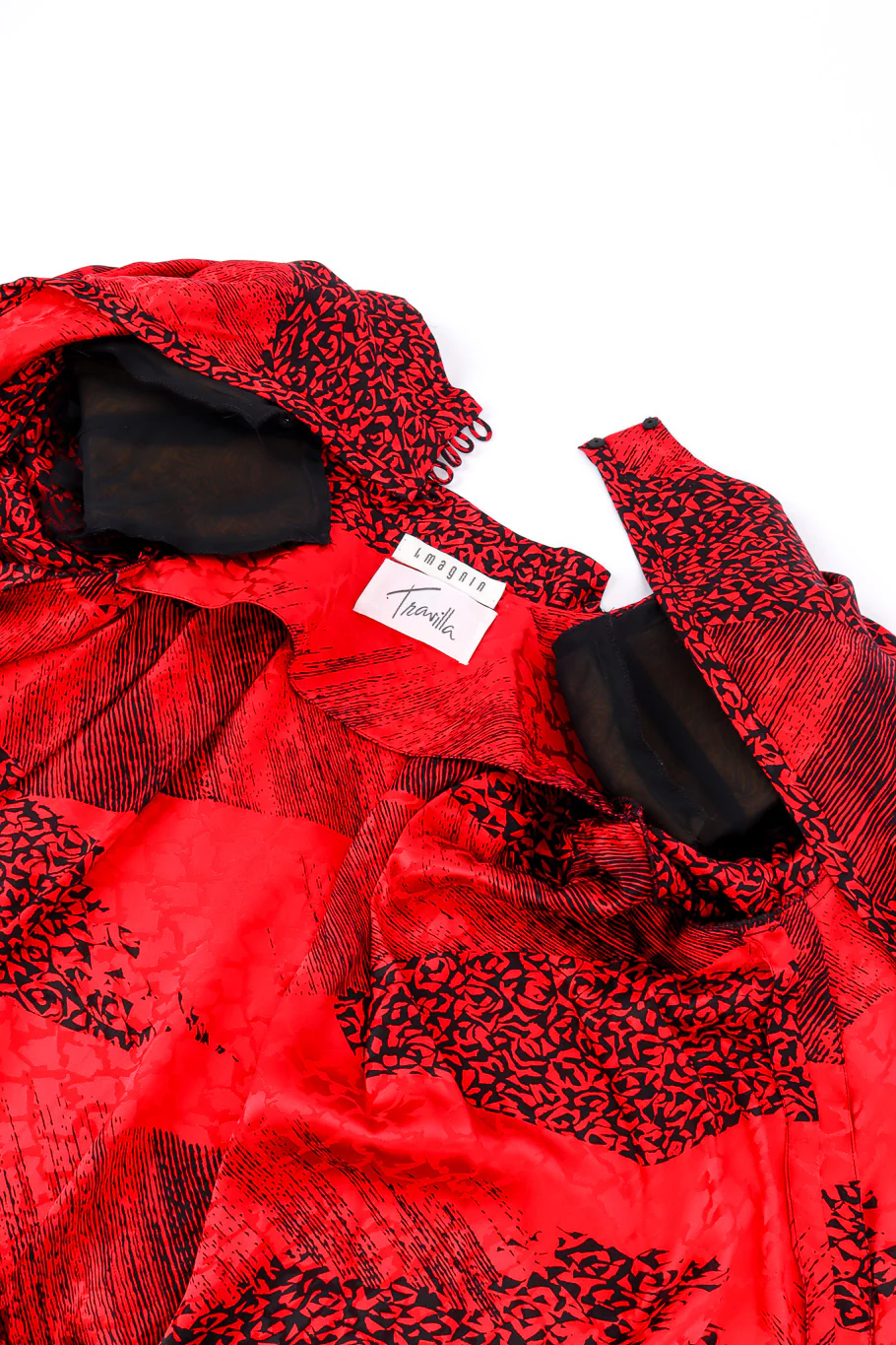 Abstract Wrap Front Jacket & Dress Set - Image 8