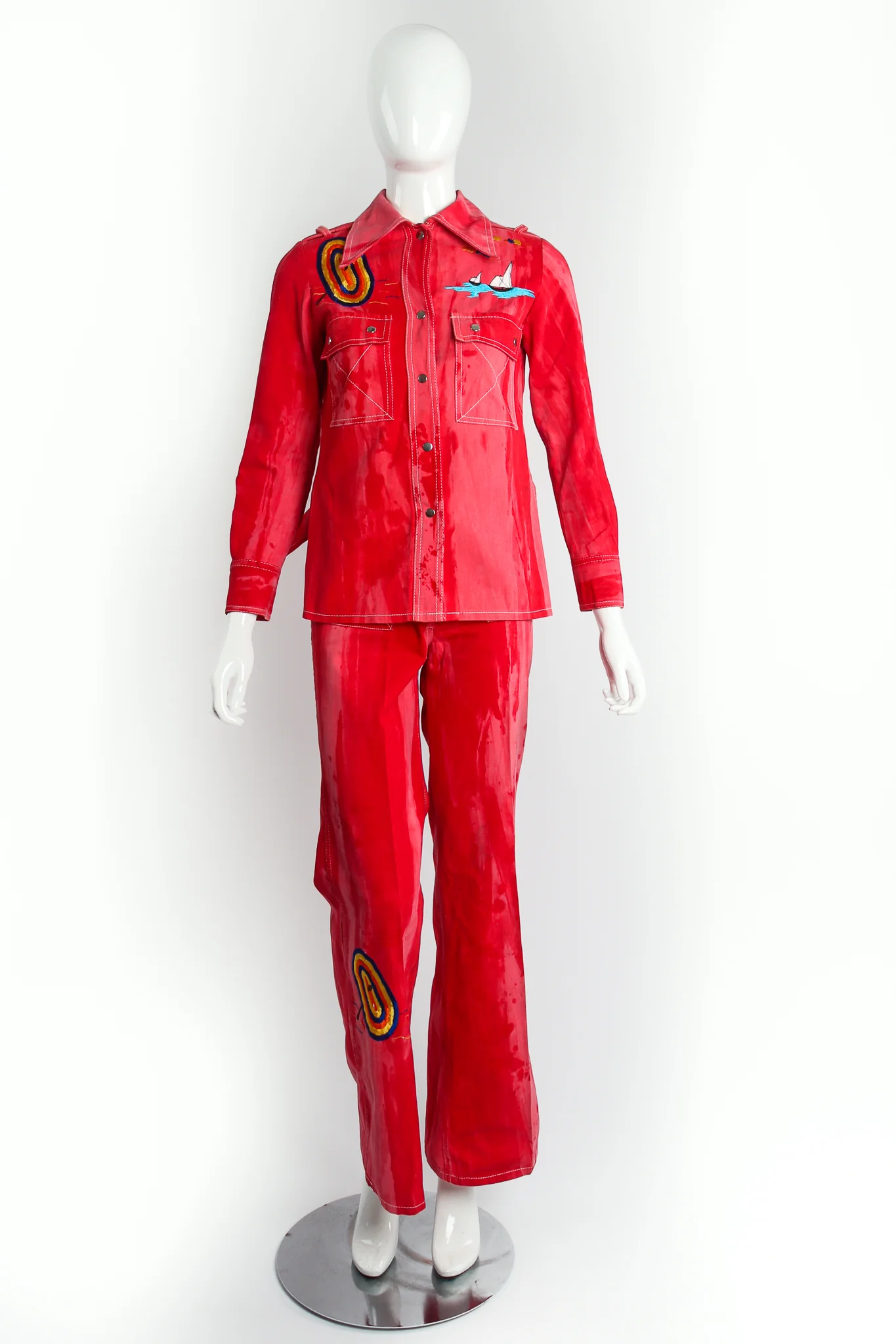 Acid Beach Twill Shirt Jacket & Pant Set - Image 4
