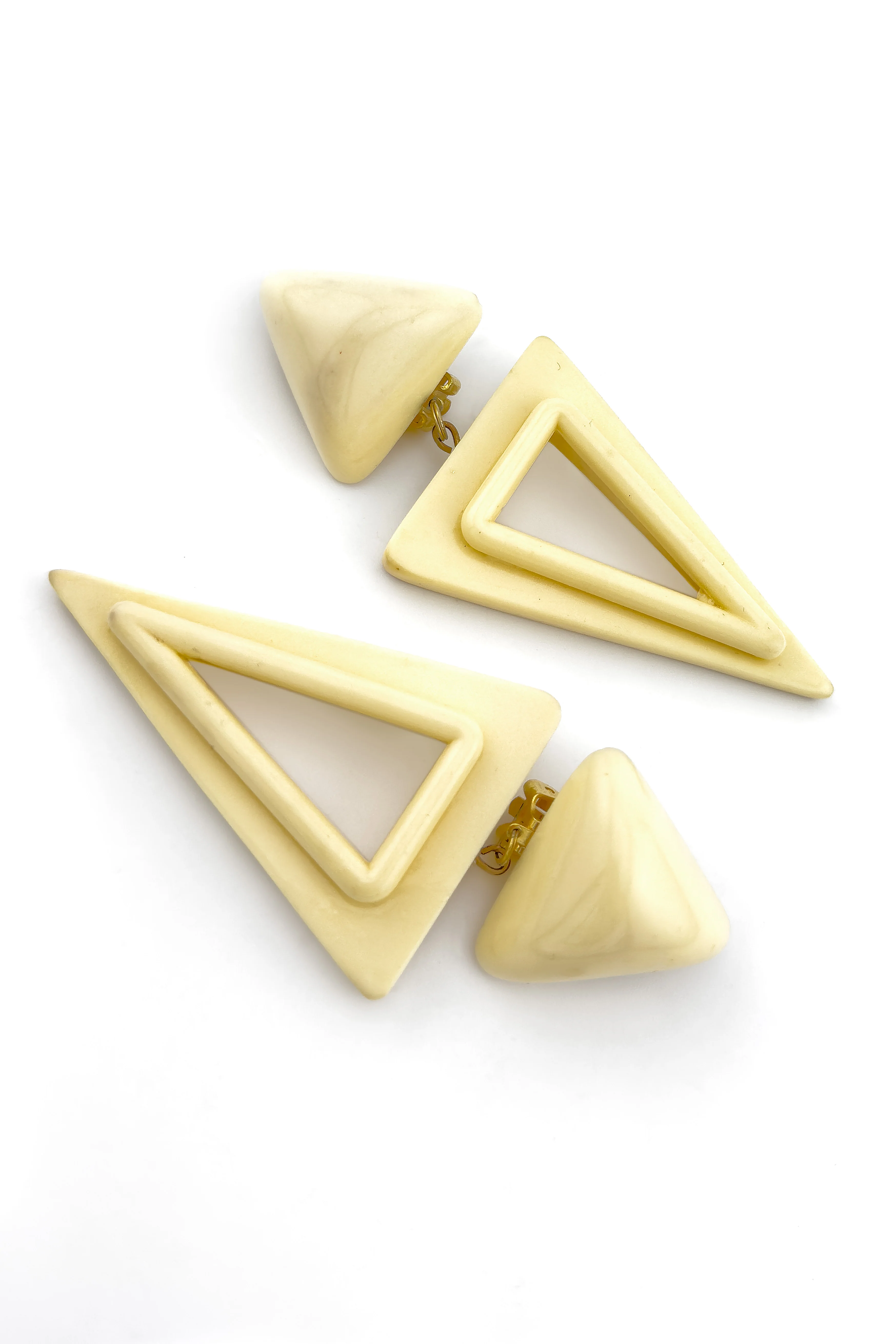 Acrylic Triangle Dangle Earrings - Image 2