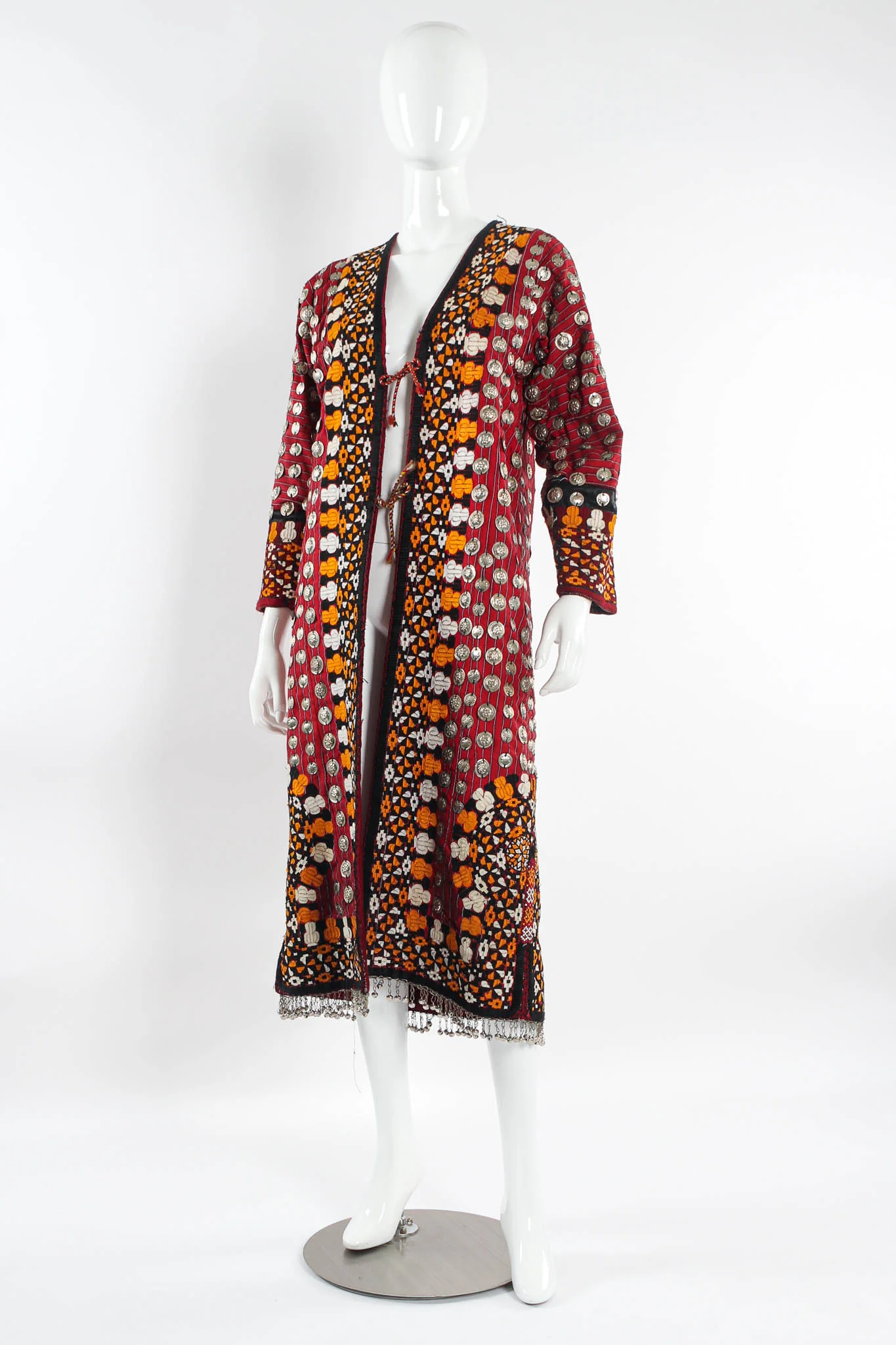 Afghan Embroidered Coin Charm Bell Coat - Image 4