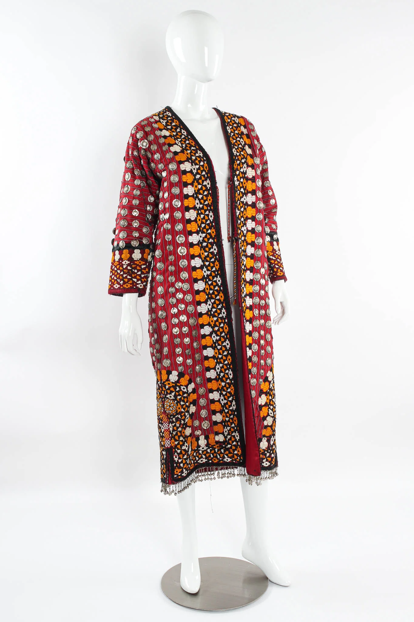 Afghan Embroidered Coin Charm Bell Coat - Image 5