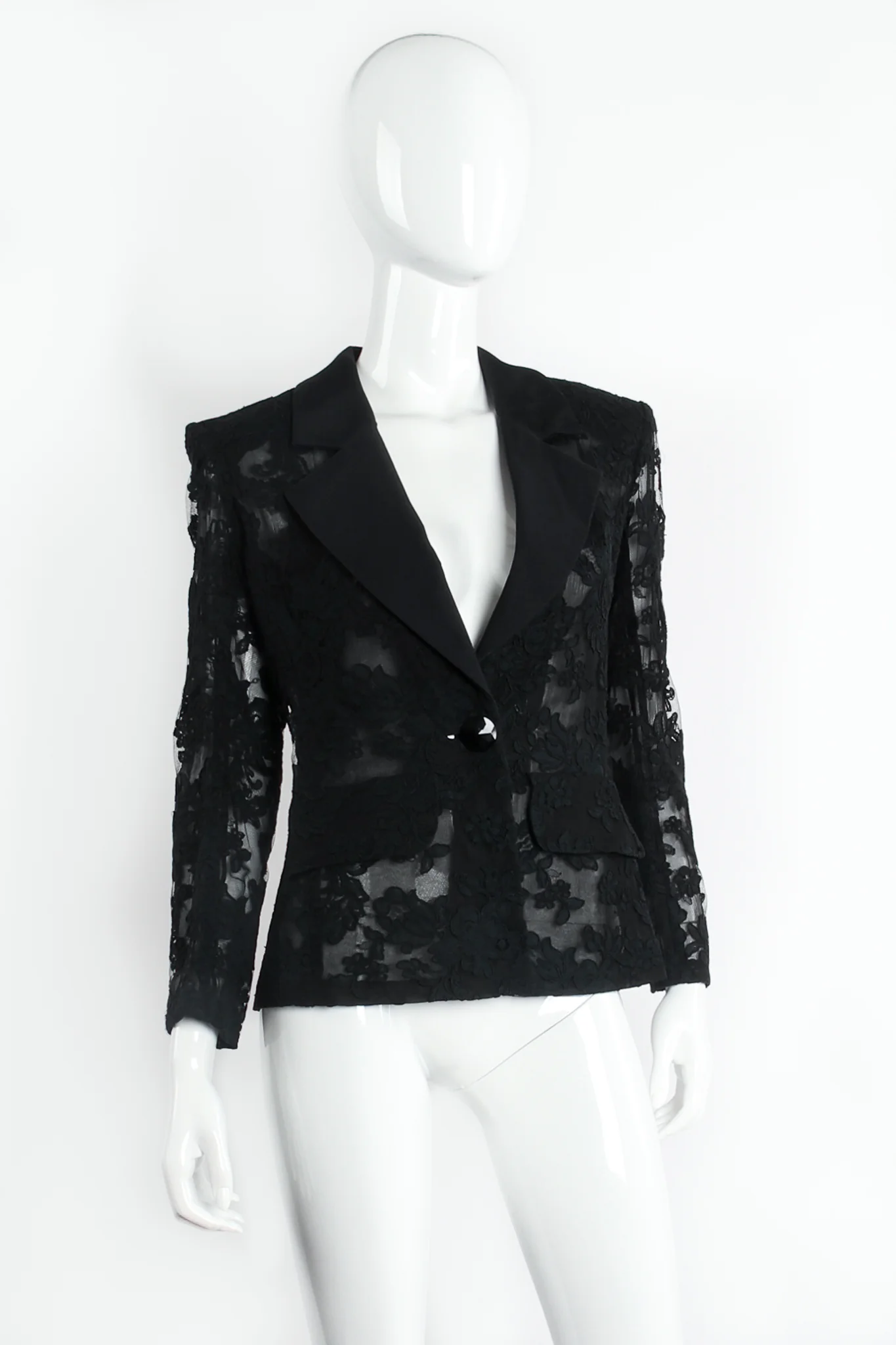 Alençon Lace Tuxedo Jacket - Image 2