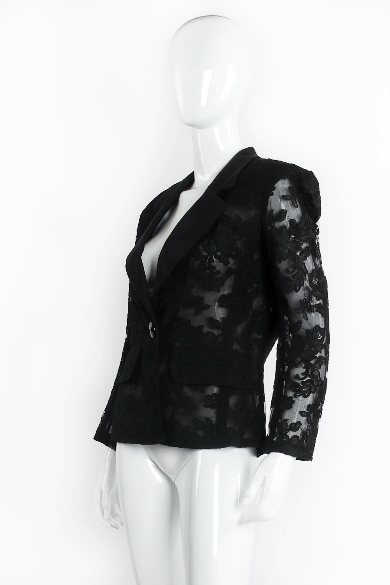Alençon Lace Tuxedo Jacket - Image 3