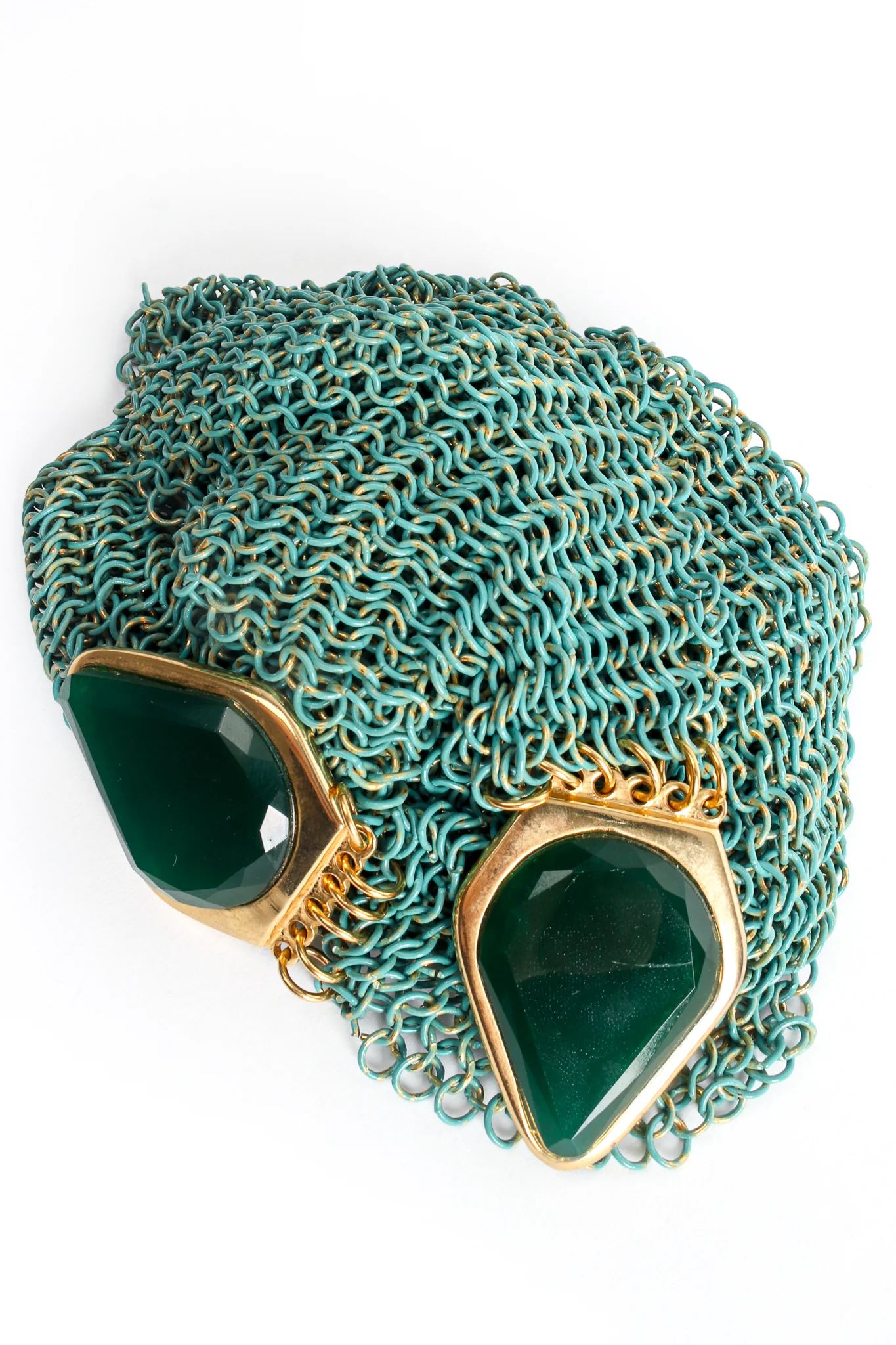 Metal Mesh Crossover Glass Buckle Belt - Image 6