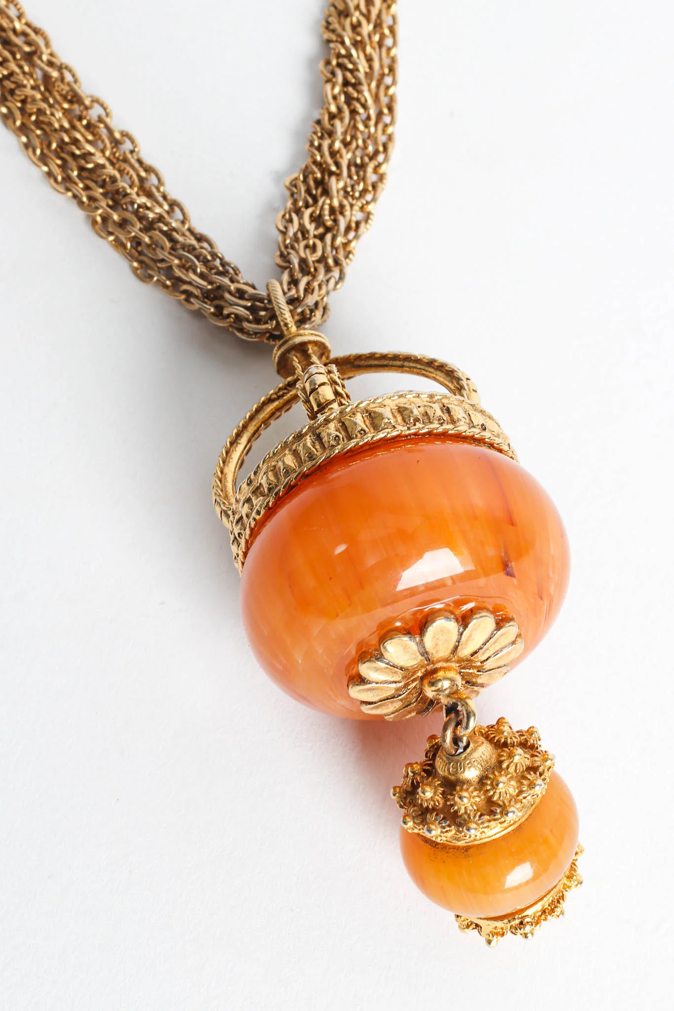 Amber Bead Pendant Necklace - Image 5