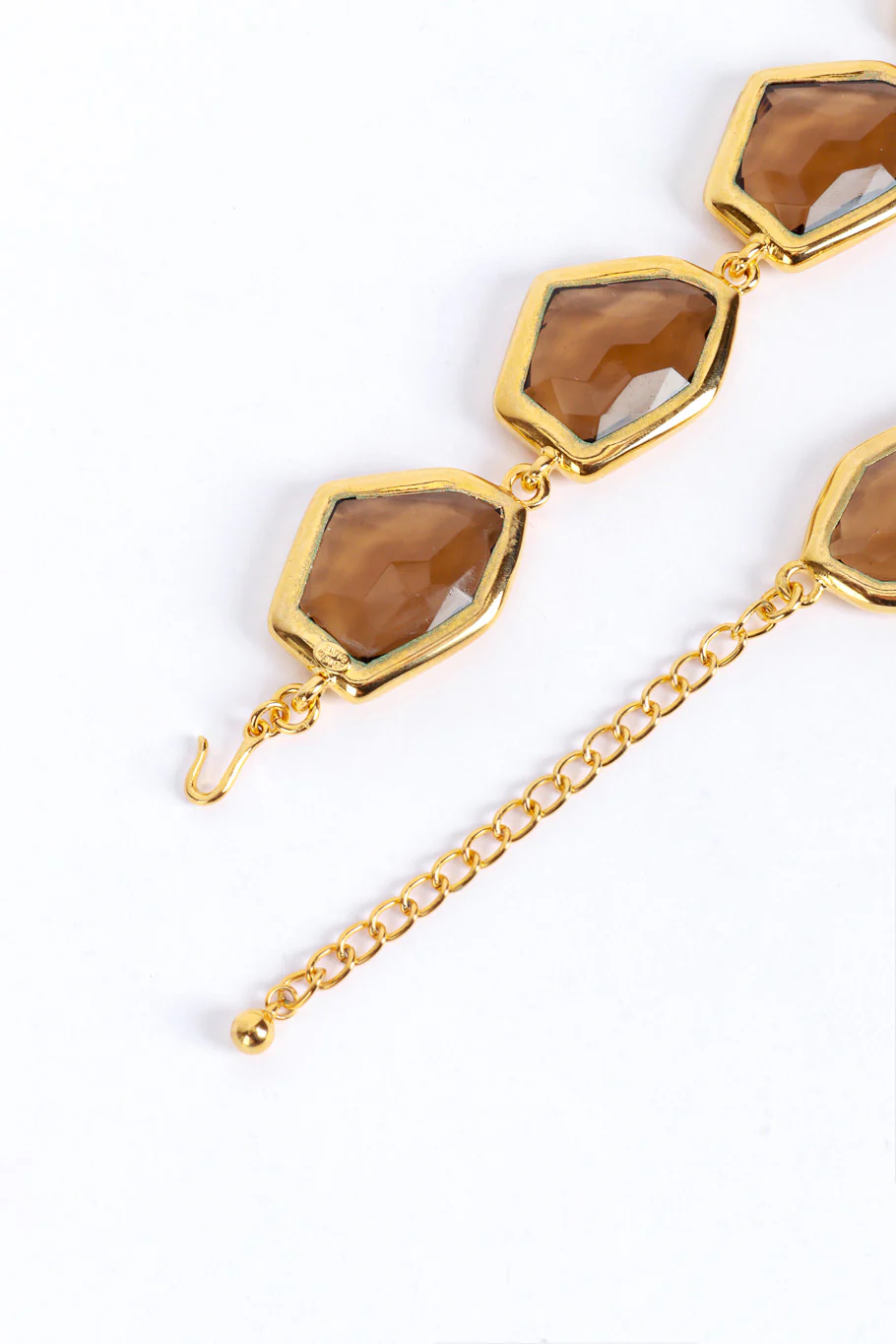 Amber Geometric Crystal Collar Necklace - Image 4