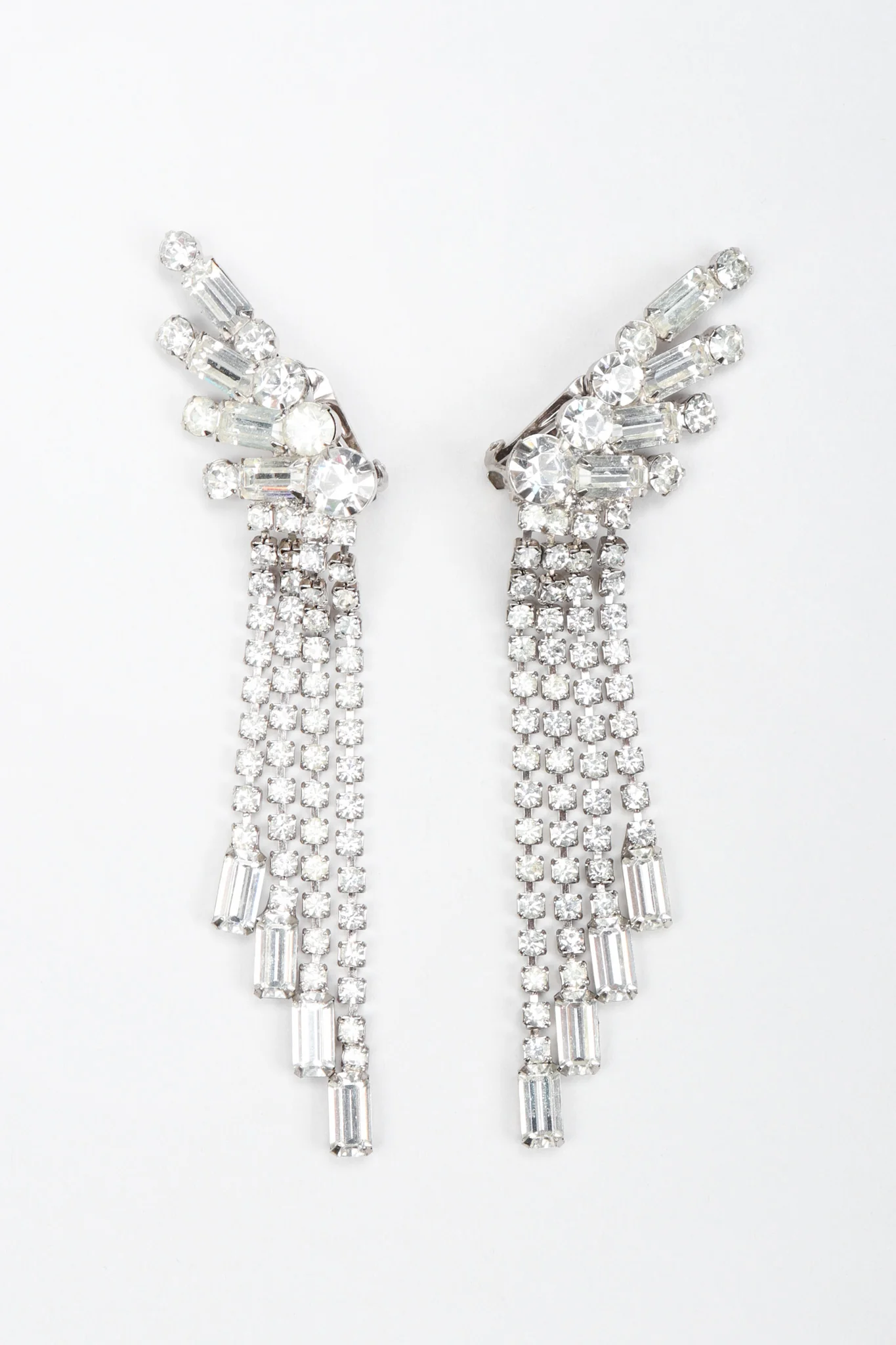 Angel Wing Fringe Ear Climbers - Image 3