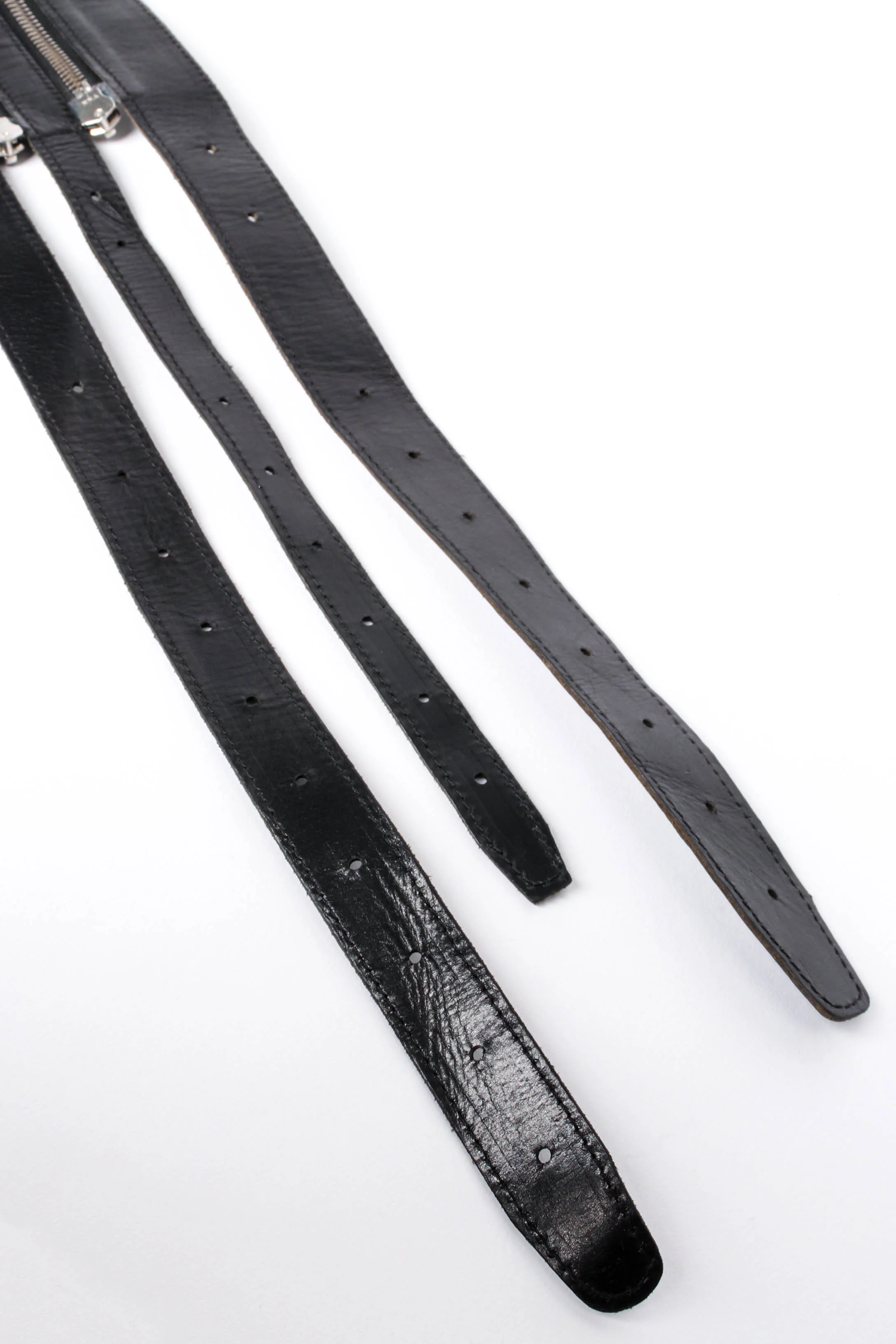Three-Strand Leather Zipper Belt - Image 8