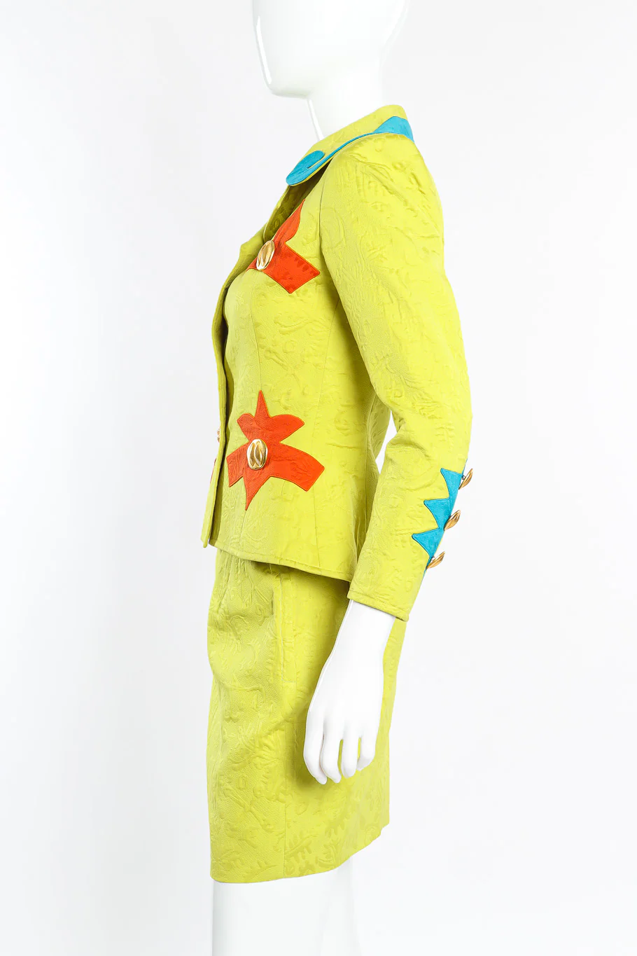 Appliqué Peplum Jacket & Skirt Set - Image 3