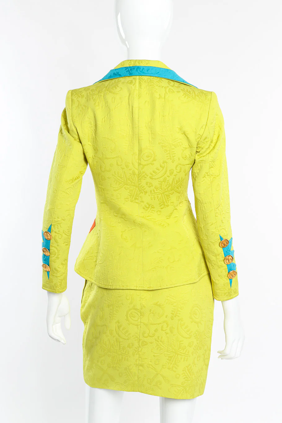 Appliqué Peplum Jacket & Skirt Set - Image 4