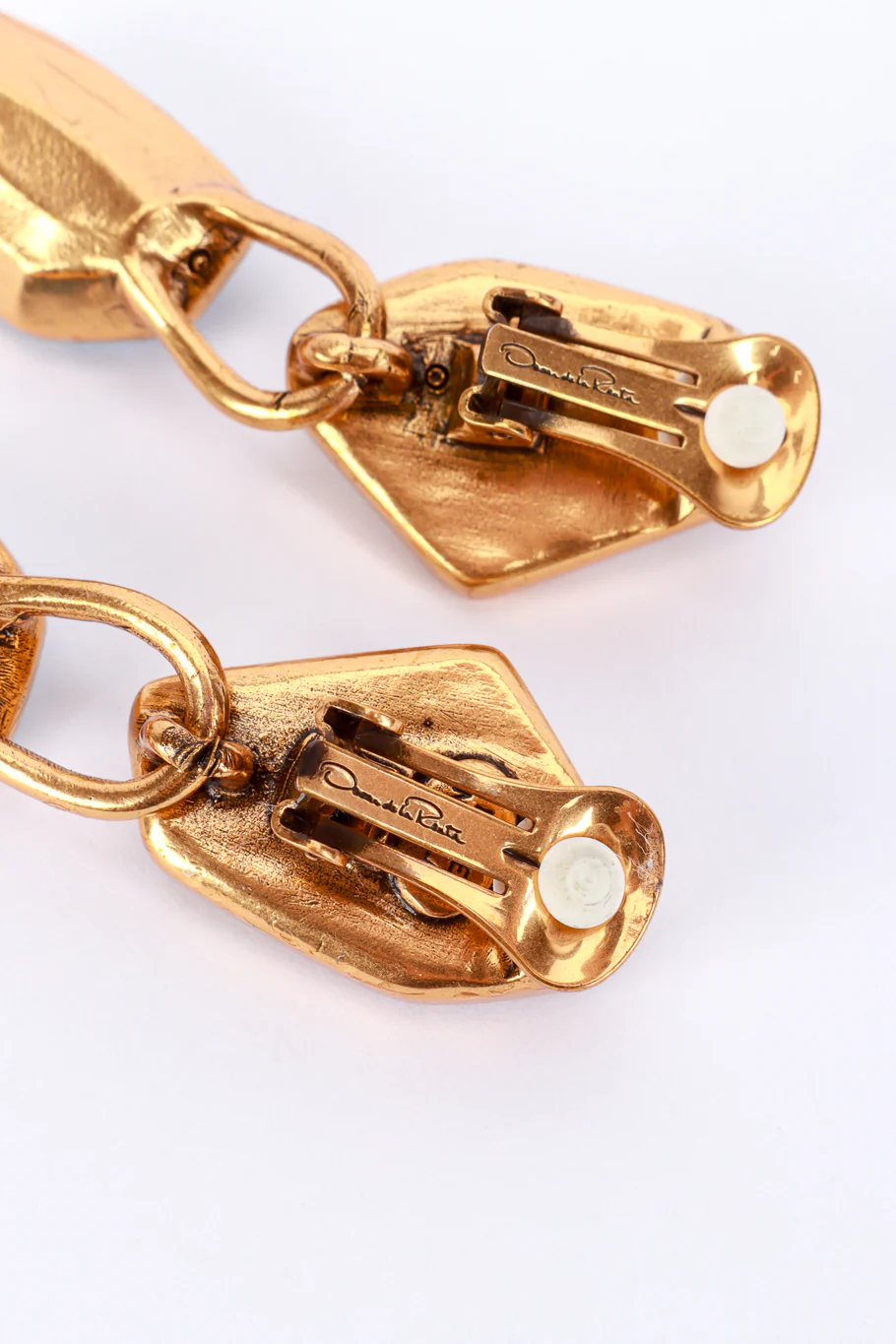 Aqua Color Block Geo Gem Drop Earrings - Image 5